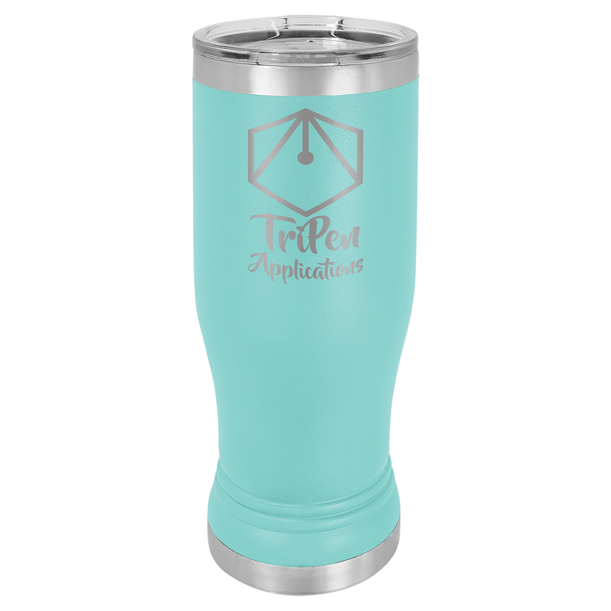 Teal Polar Camel 14 oz. Pilsner with Clear Lid