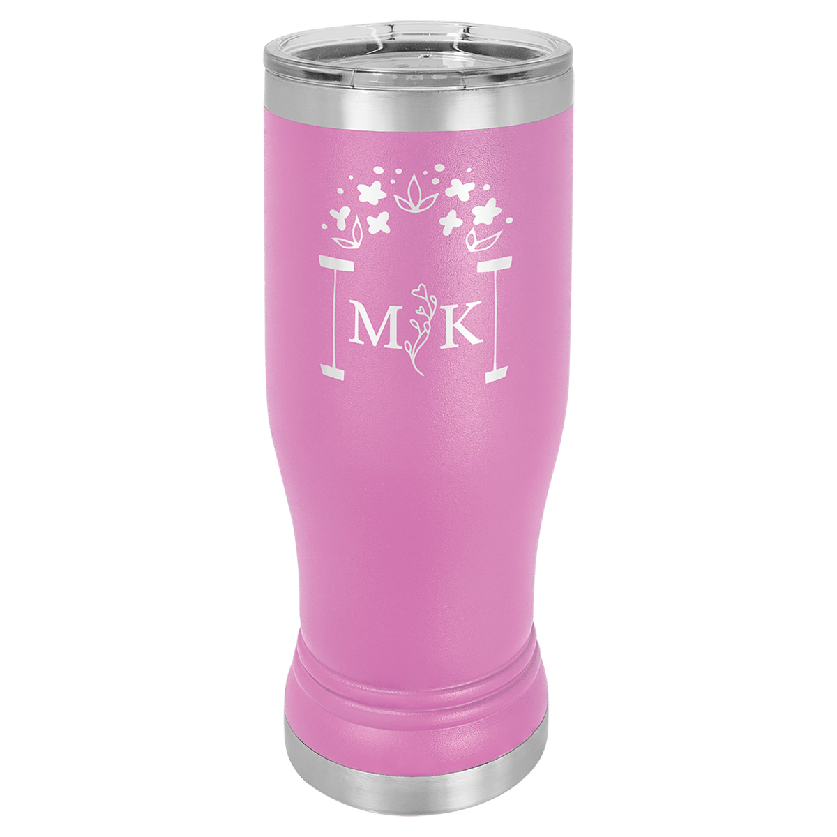 Light Purple Polar Camel 14 oz. Pilsner with Clear Lid