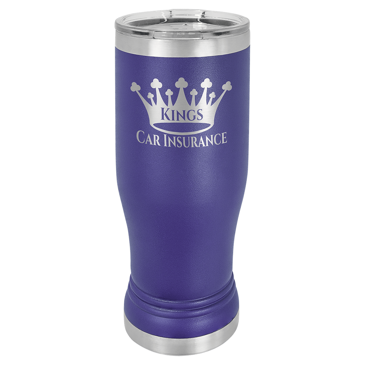 Purple Polar Camel 14 oz. Pilsner with Clear Lid