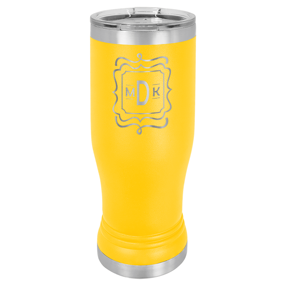 Yellow Polar Camel 14 oz. Pilsner with Clear Lid
