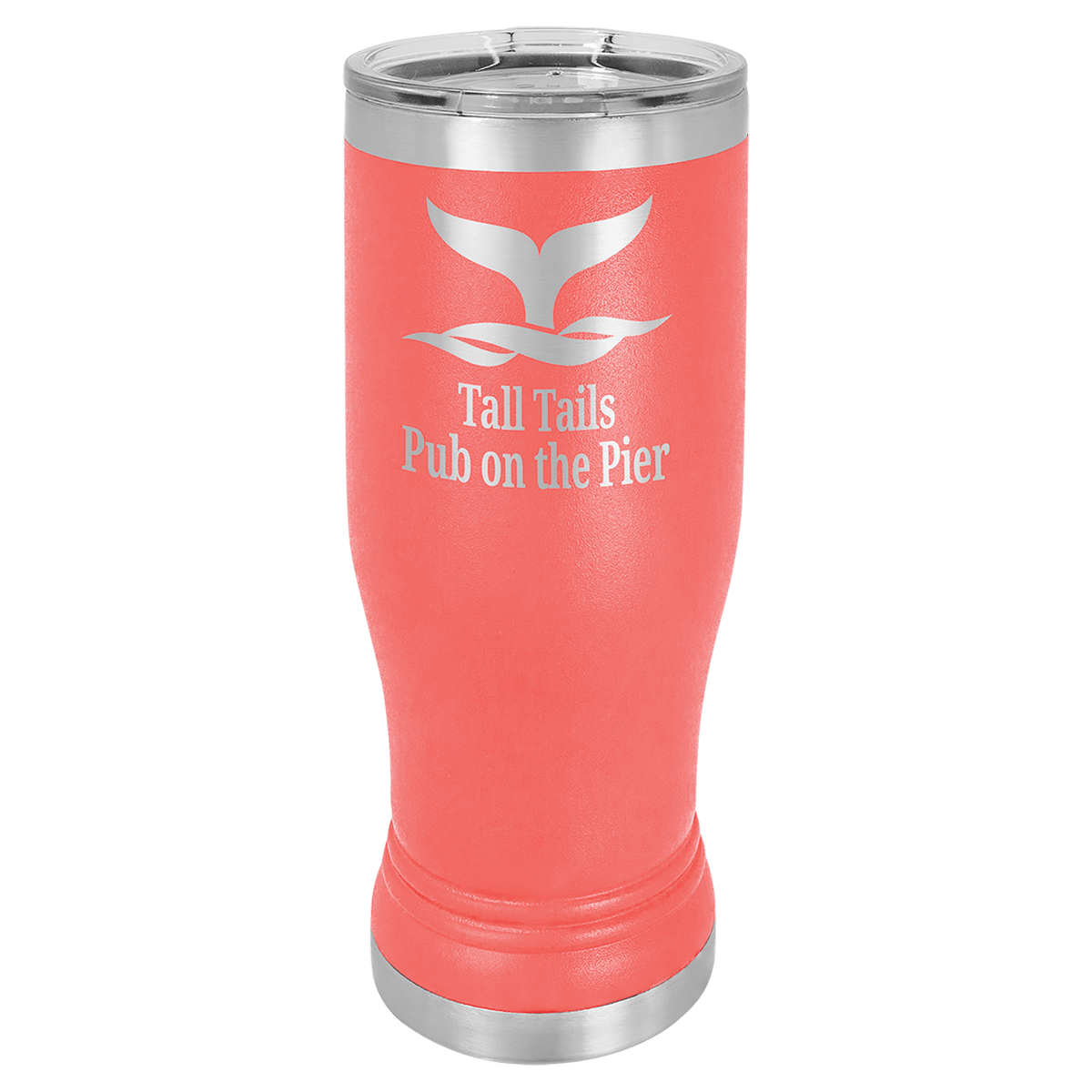 Coral Polar Camel 14 oz. Pilsner with Clear Lid