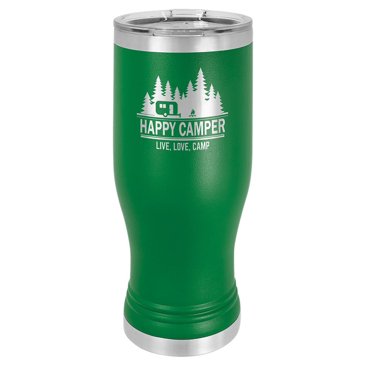 Green Polar Camel 20 oz. Pilsner with Clear Lid