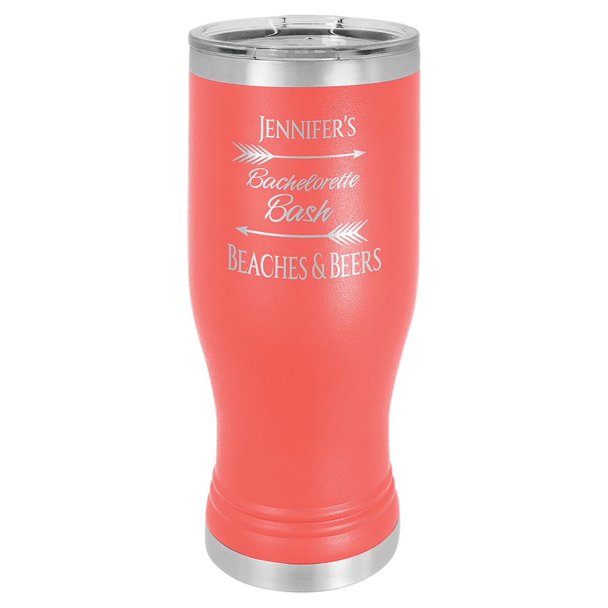 Coral Polar Camel 20 oz. Pilsner with Clear Lid