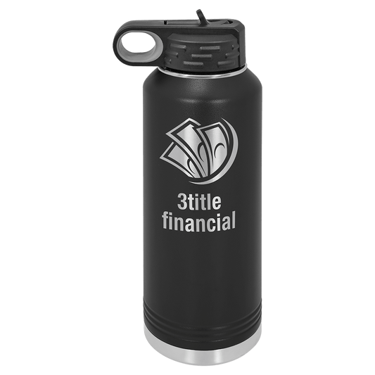Black 40 oz. Polar Camel Powder Coated Water Bottle