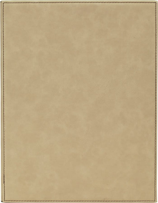 8" x 10" Light Brown Laserable Leatherette Plaque
