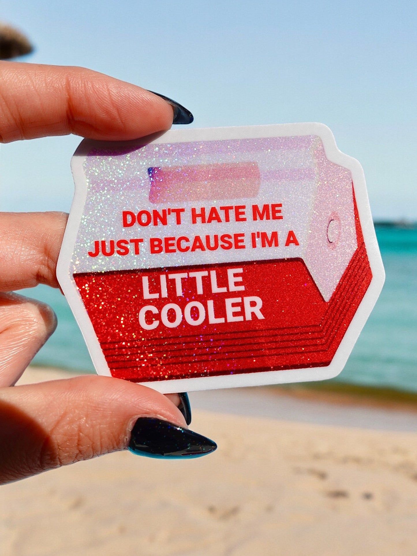 Don't Hate Me Just Because I'm a Little Cooler Sticker
