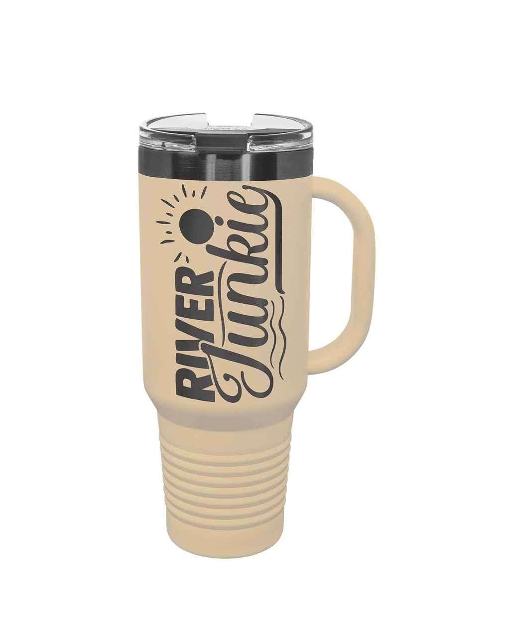 40oz Custom Engraved Travel Mug with Snap Lid & Straw