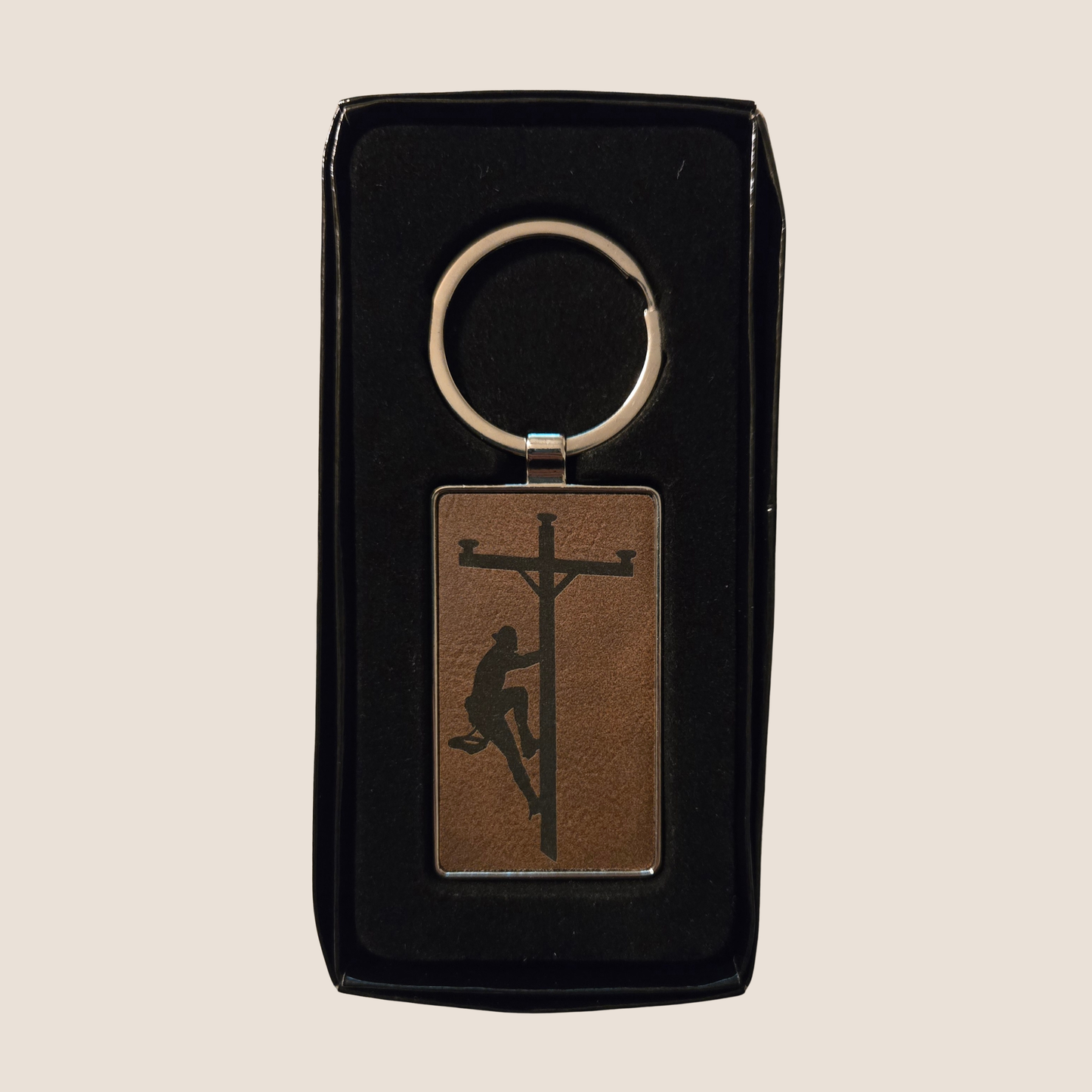 Custom Engraved Leatherette Keychains