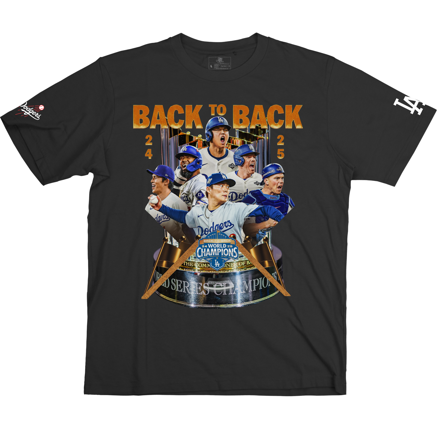 Back 2 Back Dodgers Championships Tee