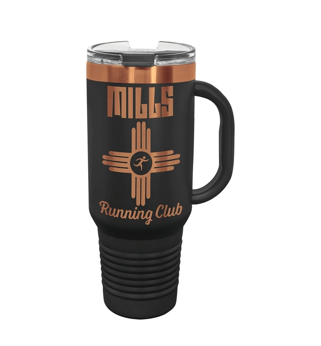 40oz Custom Engraved Travel Mug with Snap Lid & Straw