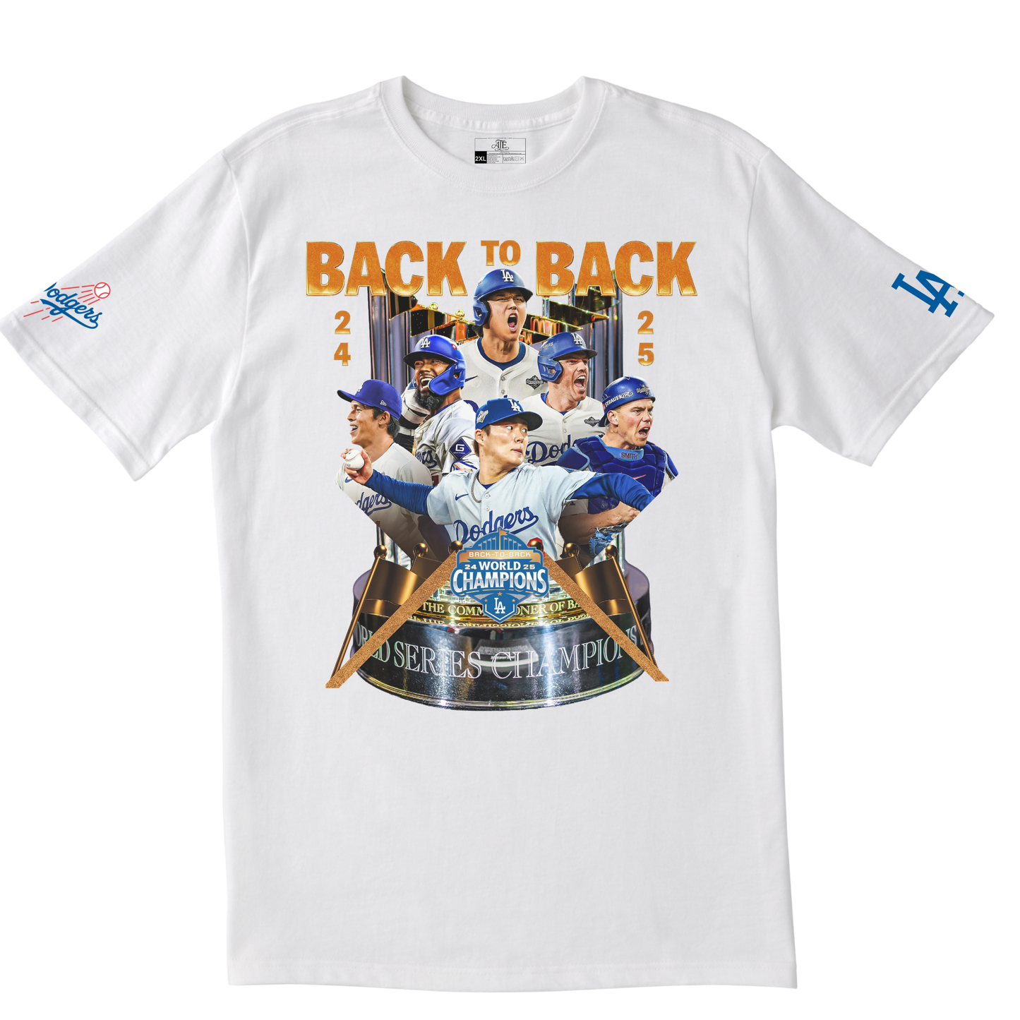 Back 2 Back Dodgers Championships Tee