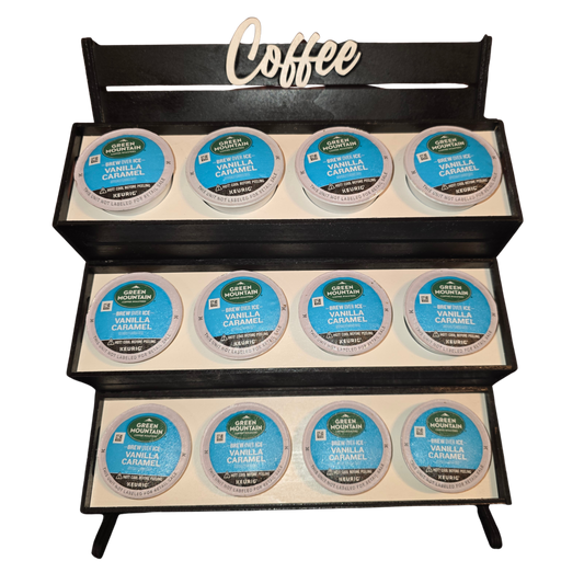 3-Tier Coffee Pod Organizer Stand – 12 Capacity