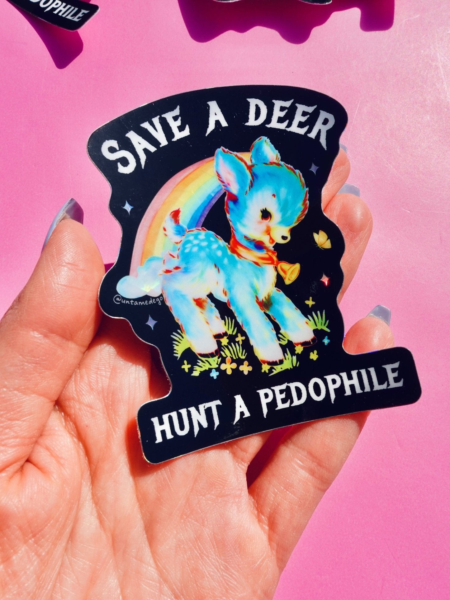 Save a Deer Hunt A Pedophile Sticker