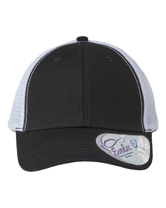 Infinity Her CHARLIE Women's Modern Trucker Cap — Black/ White