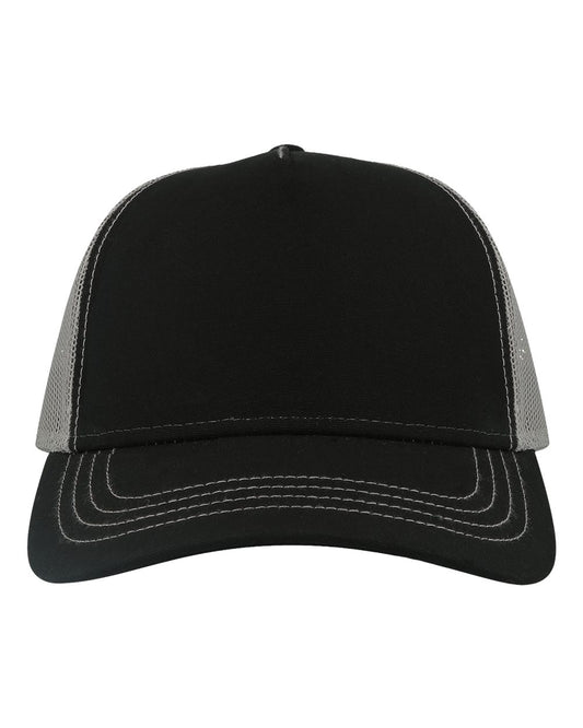 Atlantis Headwear RAPPER Sustainable Canvas Cap — Black/ Grey