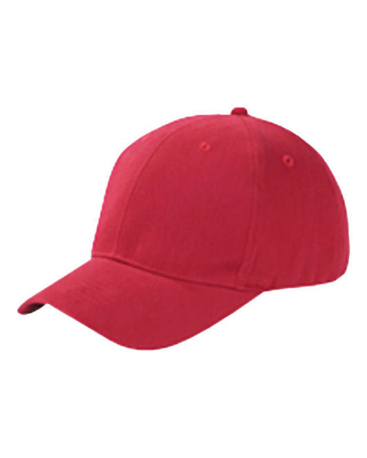 Big Accessories BX002 Brushed Twill Cap — Red