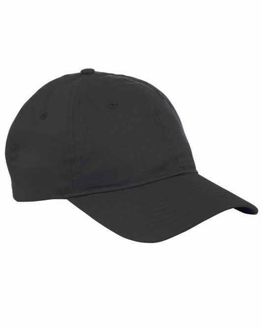 Big Accessories BX880 Six-Panel Twill Cap — Black