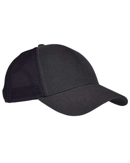 econscious EC7093 Structured Hemp Trucker Cap — Black/ Black