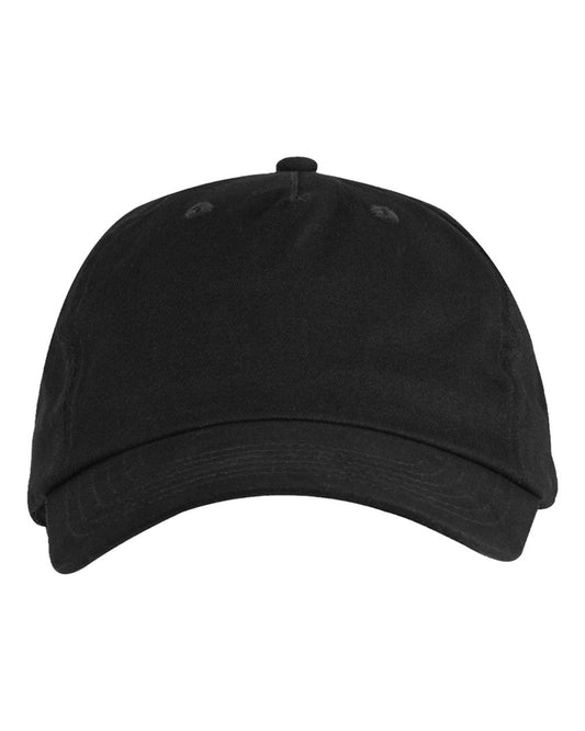 Big Accessories BX008 Brushed Twill Cap — Black