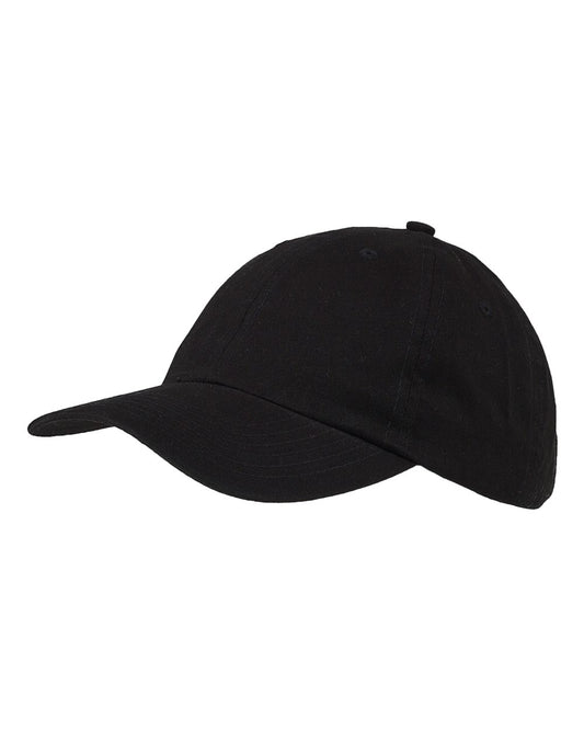 Big Accessories BX001Y Youth Classic Brushed Twill Cap — Black