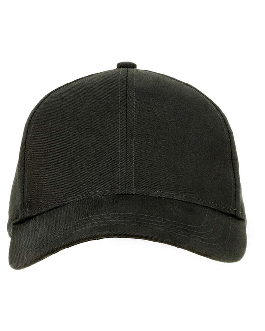 econscious EC7025 Structured Six-Panel Baseball Cap — Black