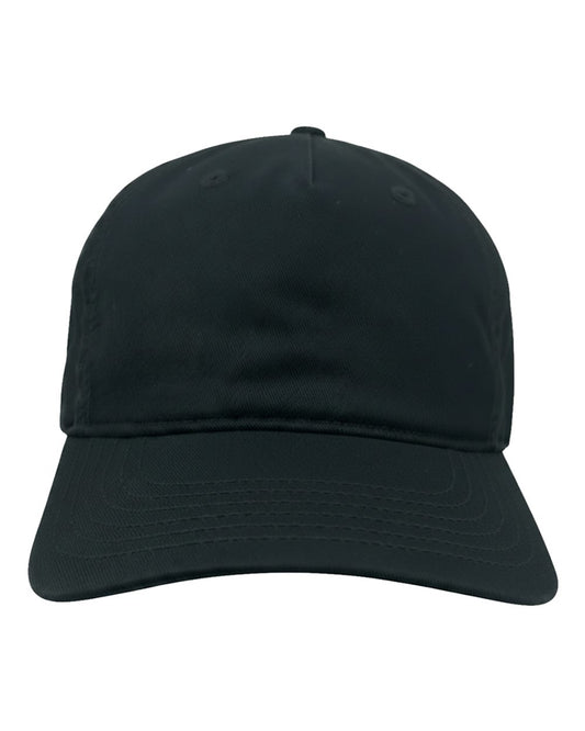 econscious EC7087 Unstructured Five-Panel Baseball Cap — Black