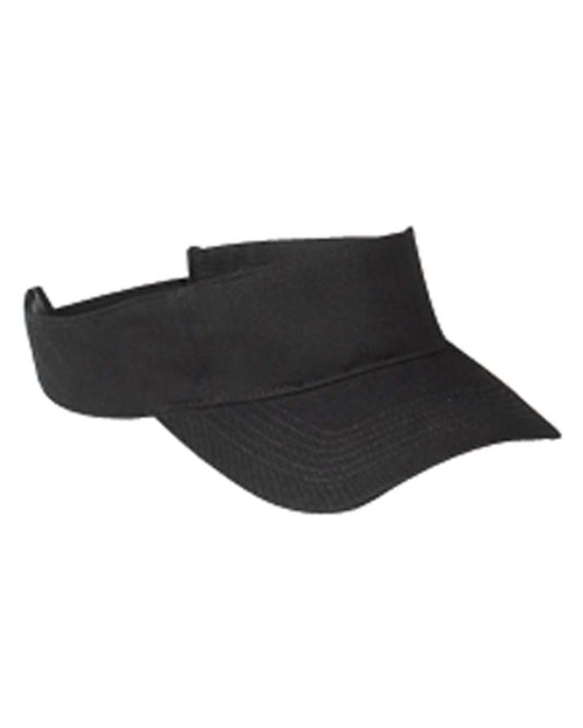 Big Accessories BX006 Chino Twill Visor — Black
