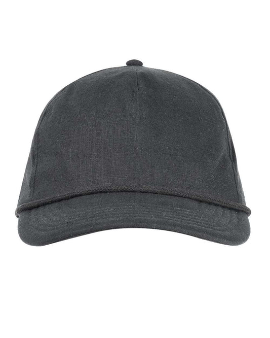 econscious EC7103 Hemp Hero Five-Panel Cap — Black