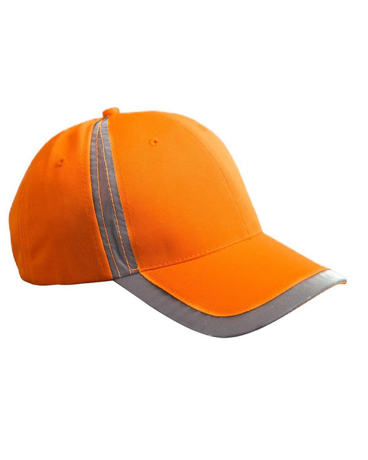 Big Accessories BX023 Reflective Safety Cap — Bright Orange