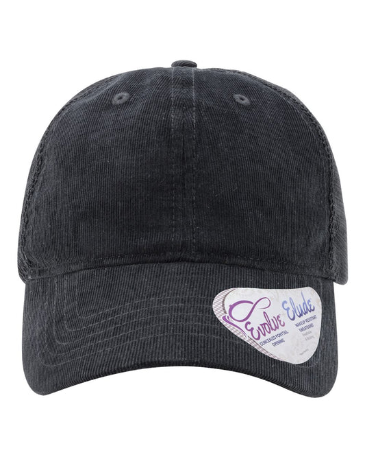 Infinity Her JO Women's Corduroy Cap — Black / Black Leopard/ Black