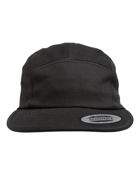 YP Classics 7005 Classic Jockey Flat Bill Cap — Black