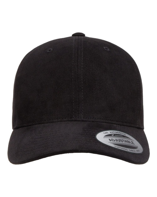 YP Classics 6363V Structured Brushed Twill Cap — Black