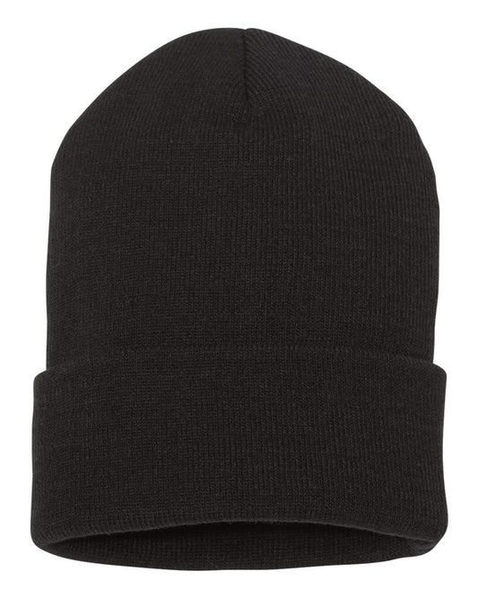 YP Classics 1501KC Cuffed Beanie — Black