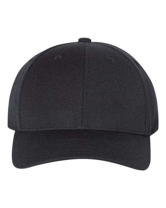 YP Classics 6789M Premium Curved Bill Snapback Cap — Black