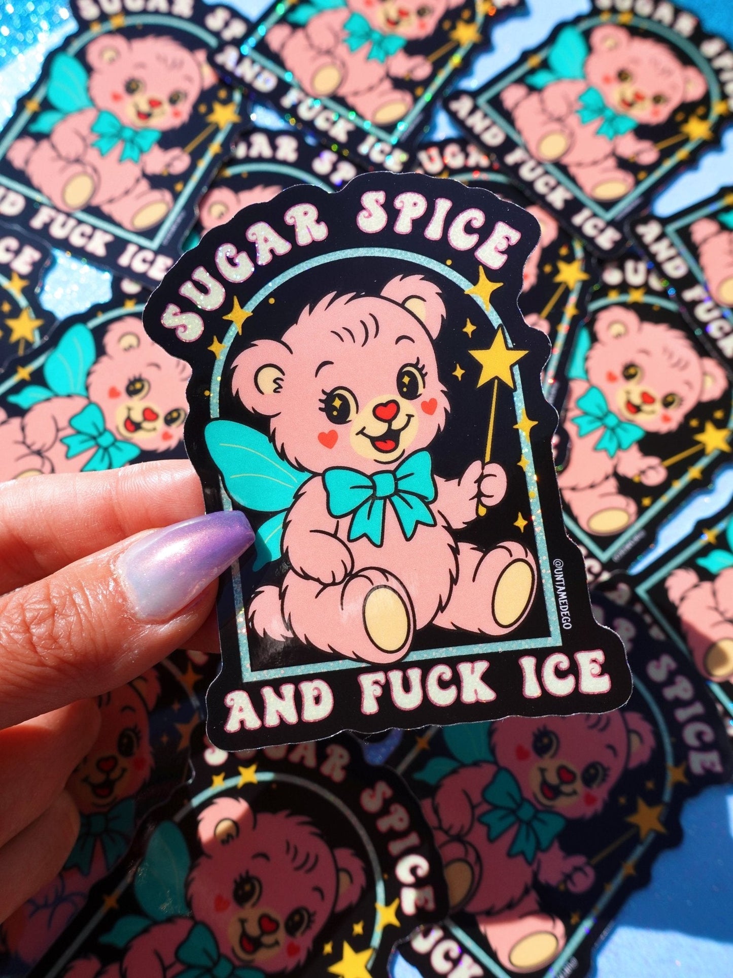 Sugar Spice and Fuck ICE Sticker